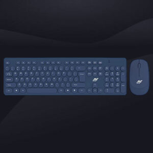 Ant Value FKBRI05 Multimedia Wireless Keyboard & Mouse Combo, Compact Light-Weight for PCs, Laptops & Smart TV (Blue)