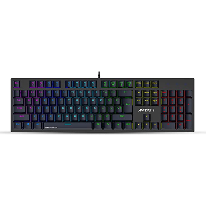 Ant Esports MK3400 V3 Pro Mechanical Pro World of Warship Edition Wired RGB Gaming Keyboard (Black)